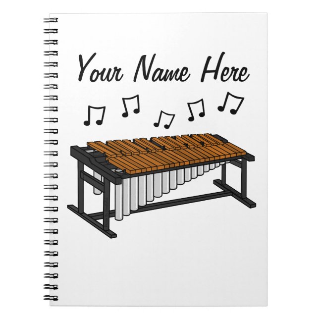 Marimba Percussion Teacher Percussionist Anpassnin Anteckningsbok (Framsidan)
