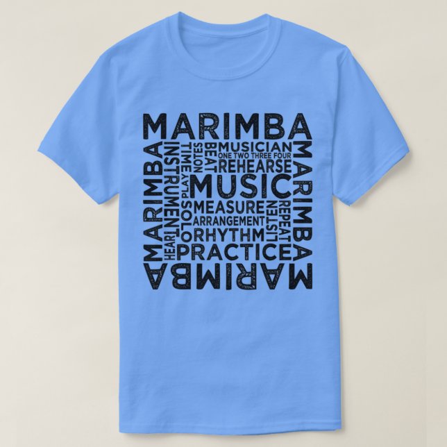 Marimba Typography  T Shirt (Design framsida)