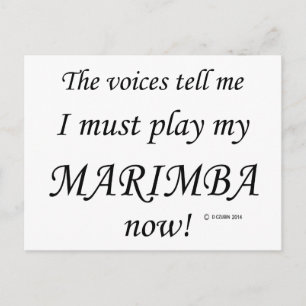 Marimba Voices säger att must Play Vykort