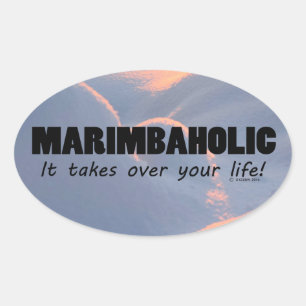 MarimbaholLife Oval Sticker Ovalt Klistermärke