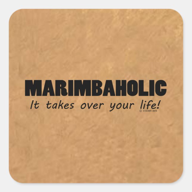 Marimbahollivet Square Sticker Fyrkantigt Klistermärke (Framsida)