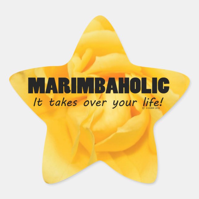 Marimbaholus Star Sticker Stjärnformat Klistermärke (Framsida)