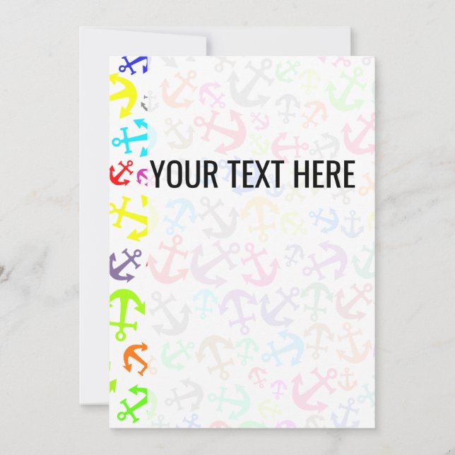 Marin ankarfärgad kungörelse om Mönster Meddelande (Framsida)