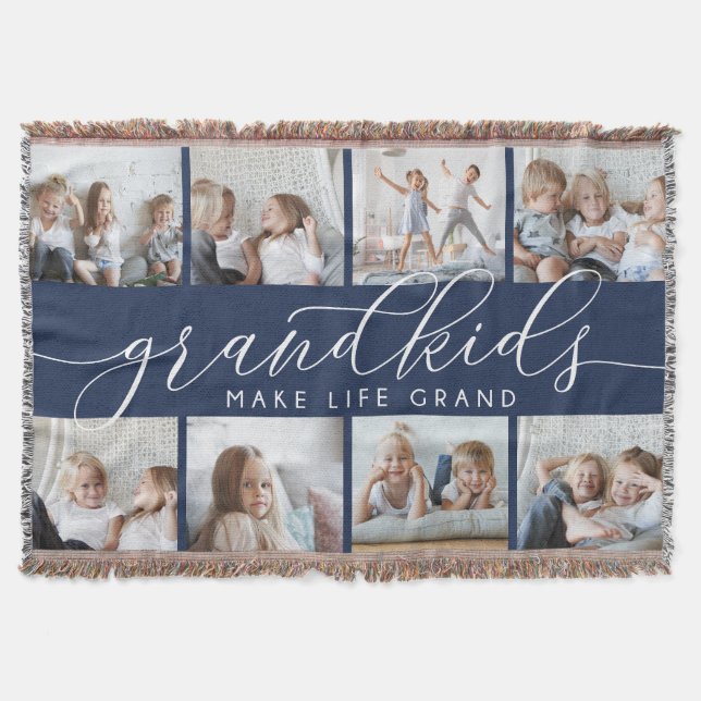 Marin | Barnbarn Make Life Grand Photo Collage Filt (Framsidan)