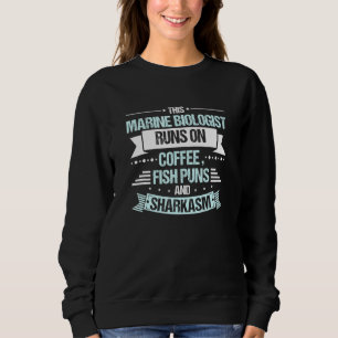 Marin biolog Springa om fiskfällor i kaffe Sharkas T Shirt