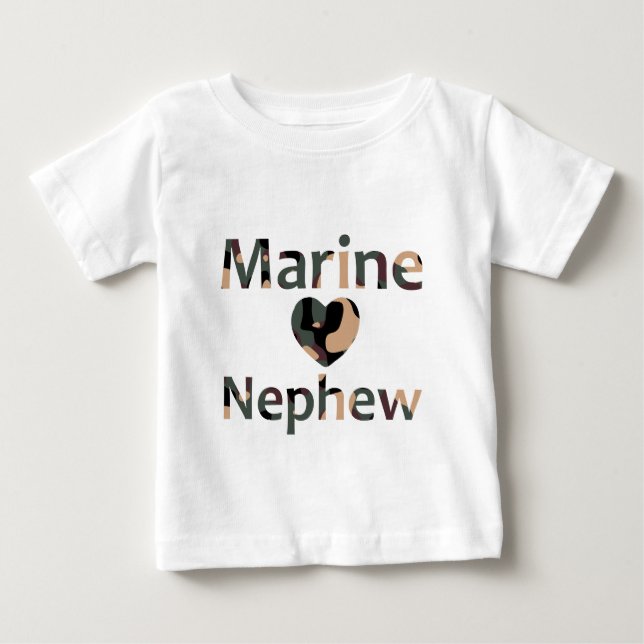 Marin- brorsonhjärta Camo Tee Shirt (Framsida)