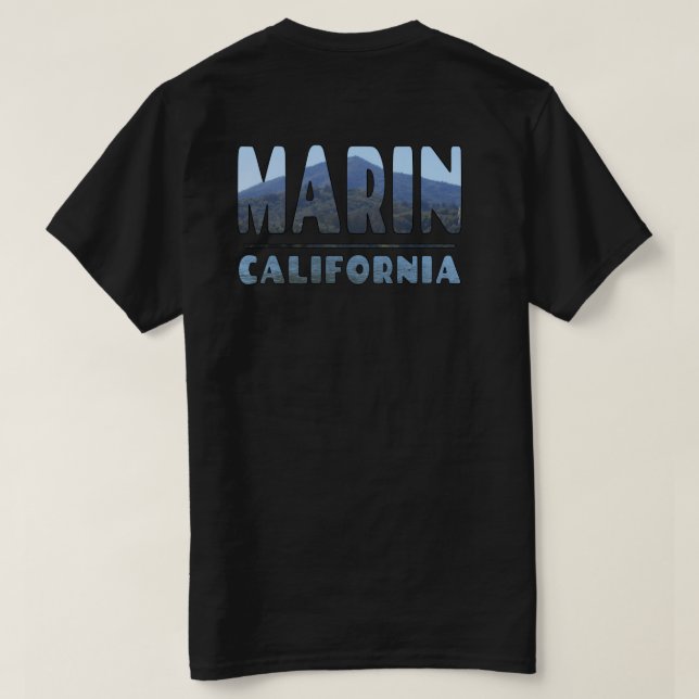 Marin California Mt Tamalpais in BREV Design T Shirt (Design baksida)