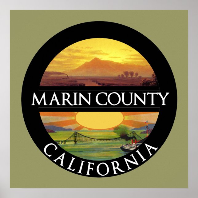 Marin County California Poster (Framsidan)