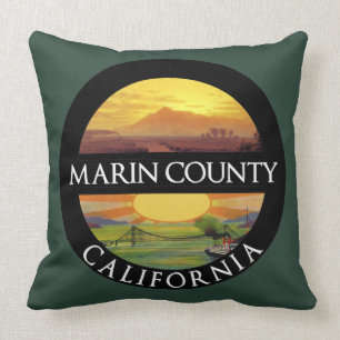 Marin County Mount Tamalpais T-Shirt Kudde