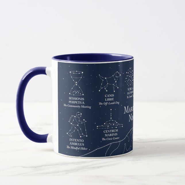 Marin County Night Sky 11 oz mug blue Mugg (Vänster)
