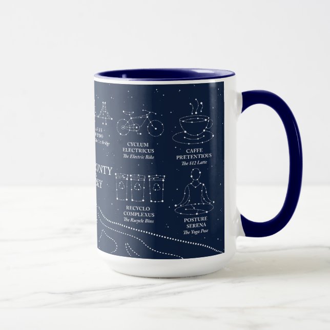 Marin County Night Sky 15 oz mugg blå (Höger)