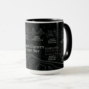 Marin County Night Sky 15 oz. mugg svart
