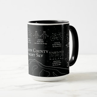 Marin County Night Sky 15 oz. mugg svart