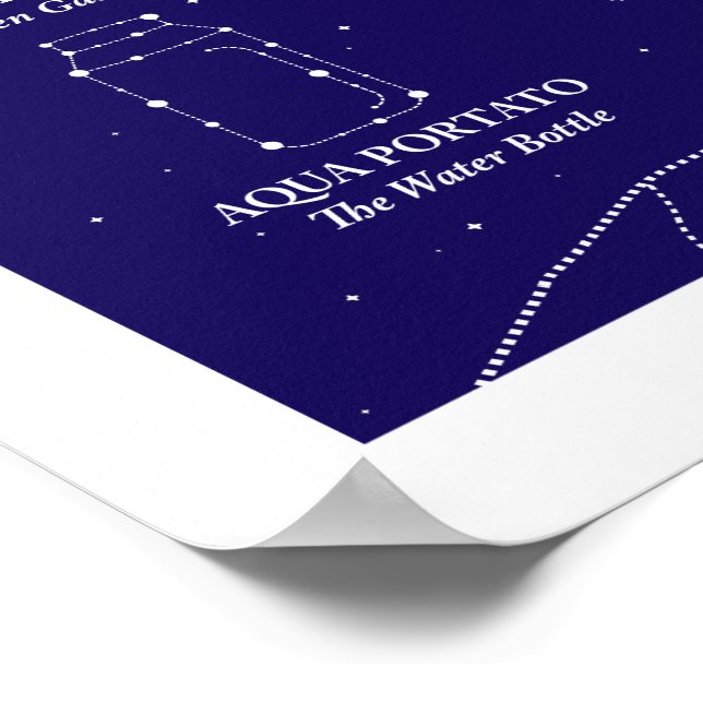 Marin County Night Sky Blue Poster 16x20 (Hörn)