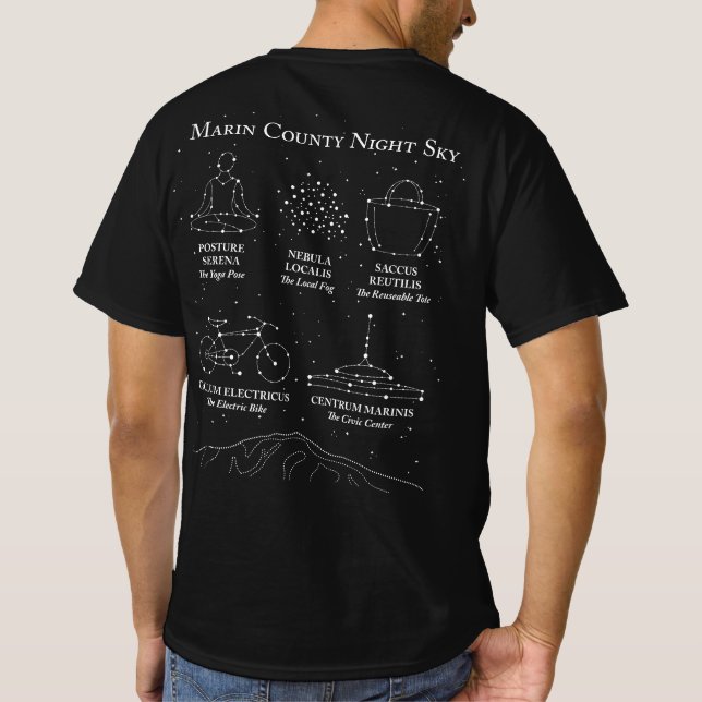 Marin County Night Sky T-Shirt Black (Baksida)
