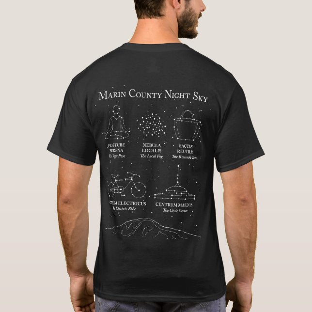 Marin County Night Sky T-Shirt Black (Baksida)