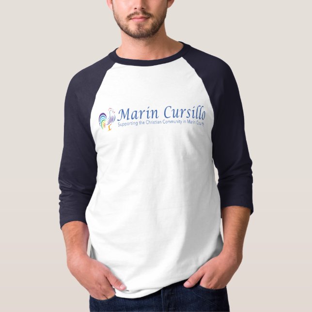 Marin Cursillo Logotyp Baseball Shirt T Shirt (Framsida)