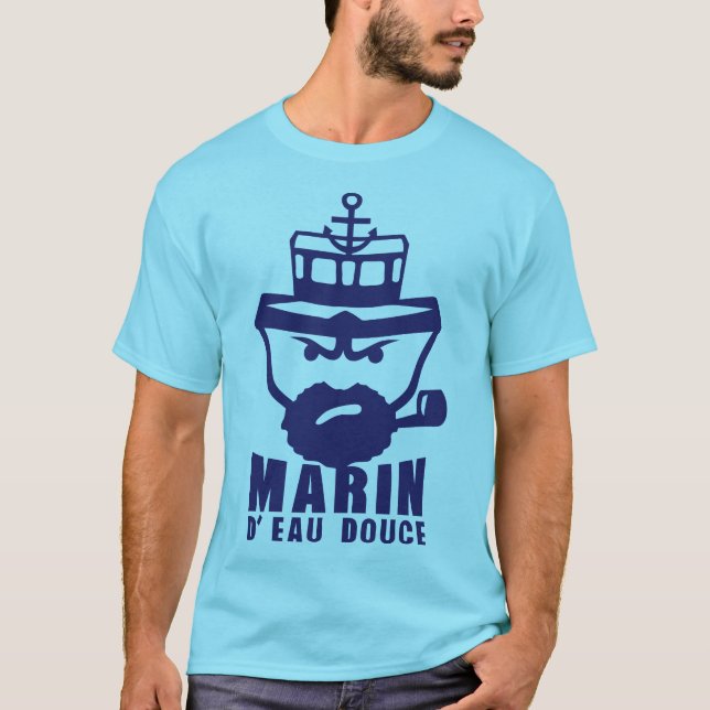 marin eau douce citation personnage bateau ancre t shirt (Framsida)