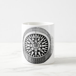 Marin- etsning för klassiker - kompass kaffemugg