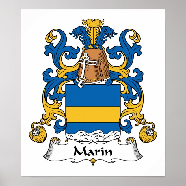 Marin Family Crest Poster (Framsidan)