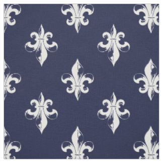 Marin Fleur De Lis Mönstra Tyg