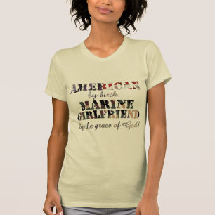 Marin- flickvännåd av guden t-shirt