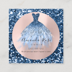 Marin för blått för glitter för stil för ro f tidsbeställning kort