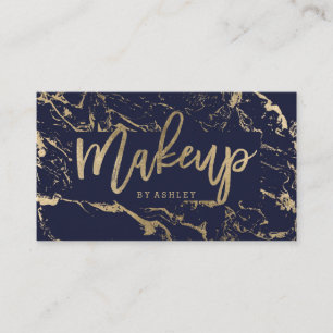 Marin för marmor för typografi för Makeupkonstn Visitkort