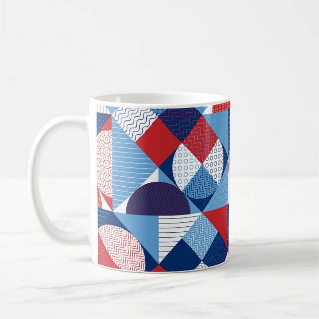 Marin geometri: Sommarsömlöst mönster. Kaffemugg (Vänster)