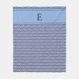 Marin Geometrisk Fickmonogramdesign Fleecefilt