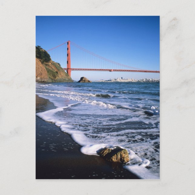 Marin Headlands, Golden Gate Bridge; San Francisco Vykort (Framsida)