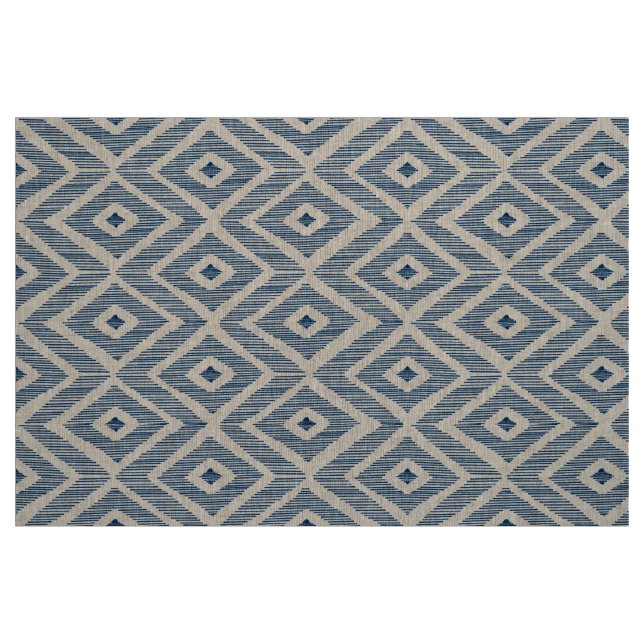 Marin Ikat på naturligt linne Tyg (Fat Quarter)