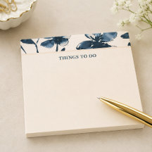 Marin Indigo Blommig Görlista Kräm