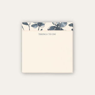 Marin Indigo Blommig Görlista Kräm Post-it Block