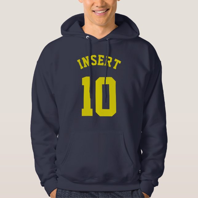 Marin & Jersey för sportar för gultvuxen | design Hoodie (Framsida)