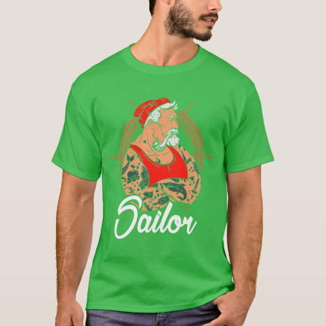 Marin kapten sjöman t shirt (Framsida)