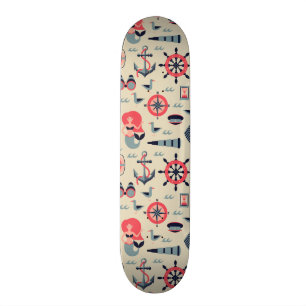 Marin- livmönster mini skateboard bräda 18,5 cm