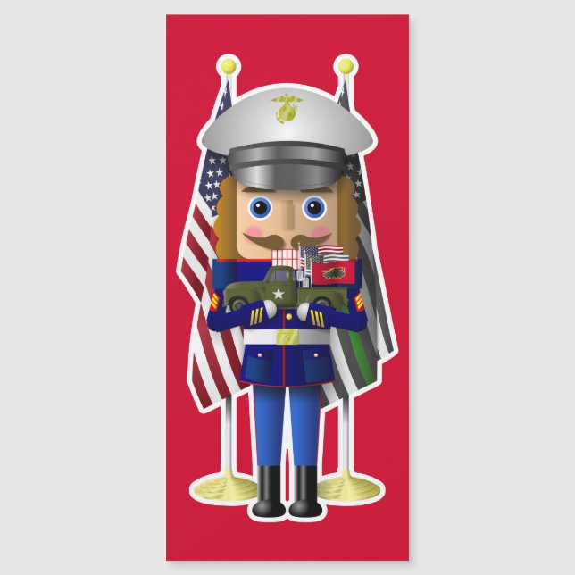 Marin Nutcracker med liten militär Lastbil (Framsida)