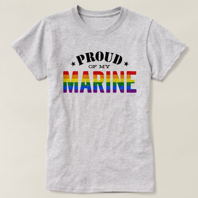 Marin- regnbågeflagga för gay pride tee shirt (Design framsida)