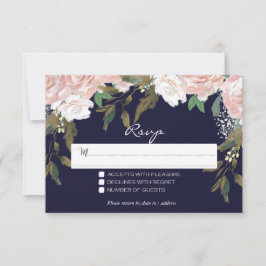 marin rosa bröllop rsvp kort blommodern