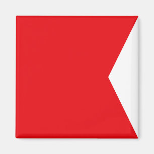Marin Signalflagga: Bokstav "B" (Bravo) Magnet