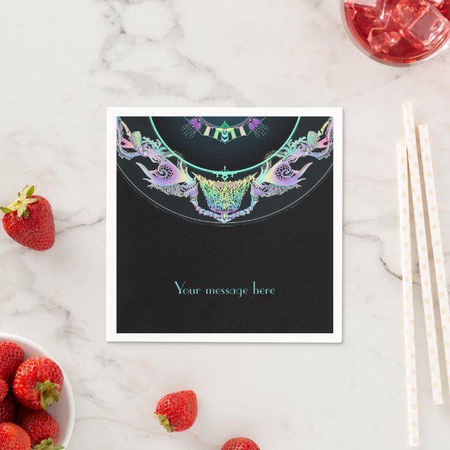 Marin skiss i nylon, anpassningsbar pappersservett (Insitu)