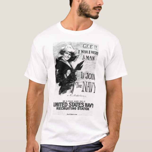Marin som rekryterar affischen t shirt (Framsida)