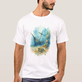 Marin tema t-shirt - Skeppsbrott