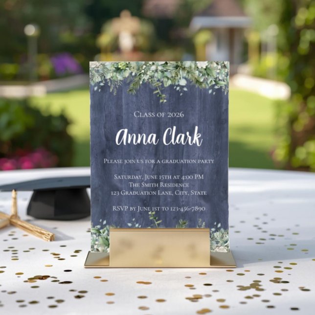 Marin Trä Eukalyptus Examen Inbjudan (Skapare uppladdad)