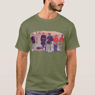 Marin- U.S.Style T-tröja för smart deltagande Tee Shirt