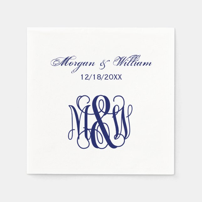 Marin Vinstämpel Monogram B&G DIY BG Pappersservett (Framsidan)