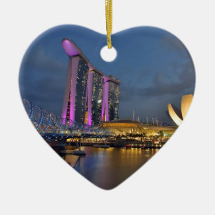 Marina Bay Sands lyxhotell Singapore Julgransprydnad Keramik
