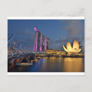 Marina Bay Sands lyxhotell Singapore Vykort