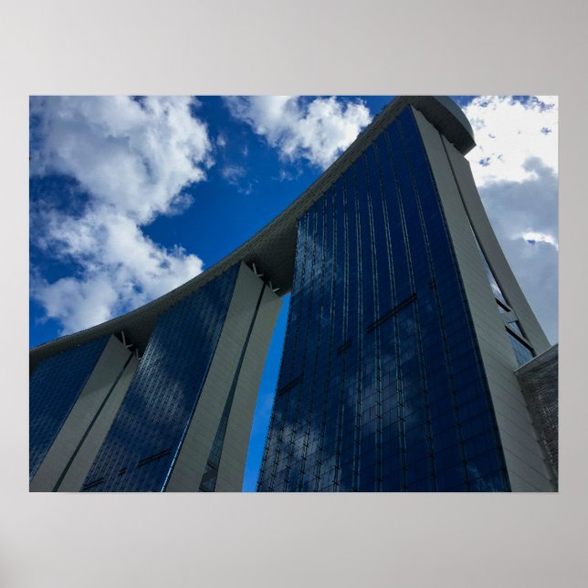 Marina Bay Sands Singapore Skyline Architecture Poster (Framsidan)